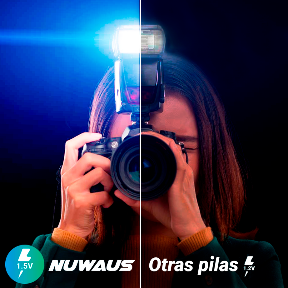 Pilas recargables AAA carga rápida x4 unidades - 400mAh - Puerto de carga Tipo C