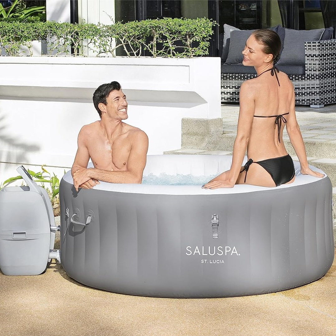 Tina de hidromasaje Inflable para 2 a 3 Personas con 110 chorros de Aire